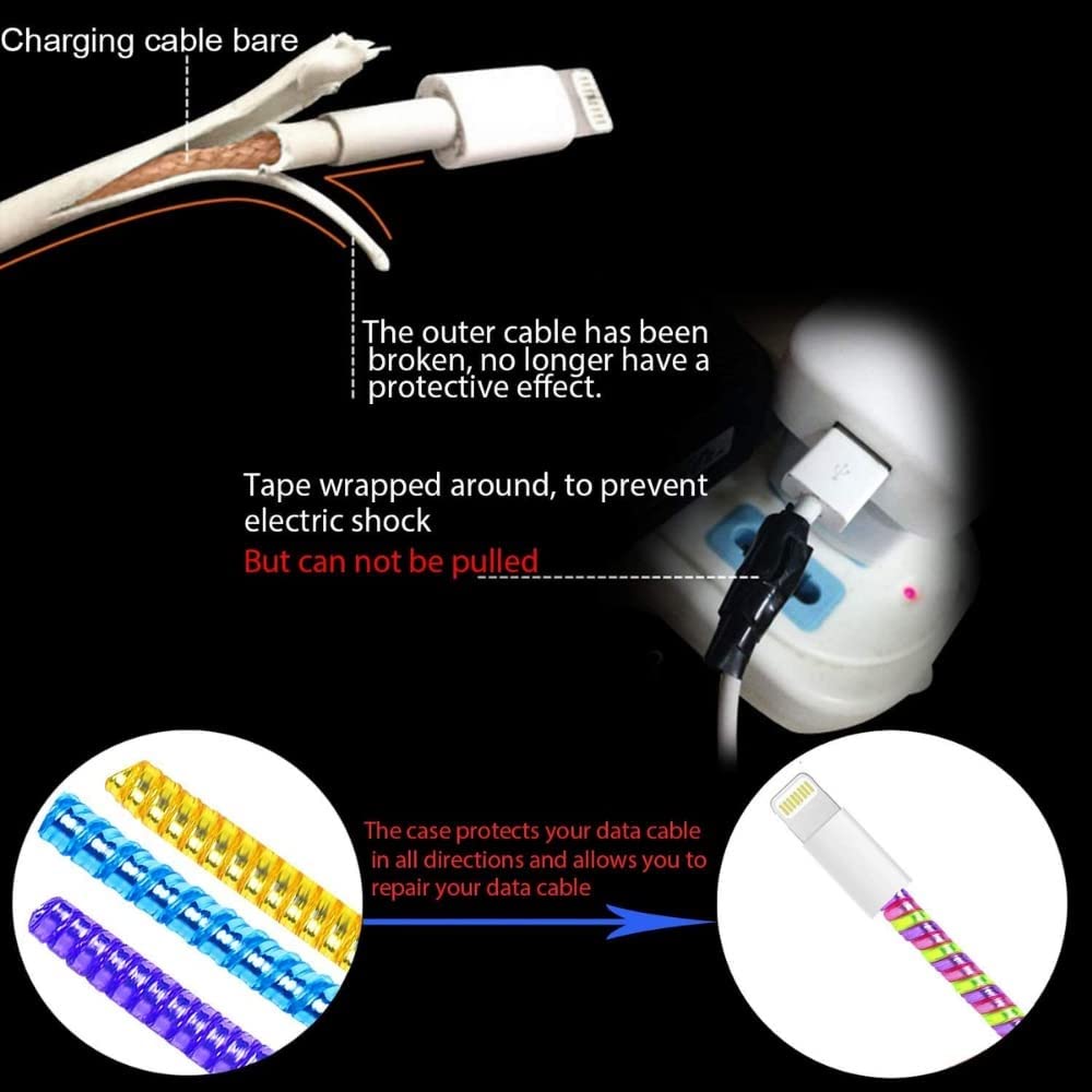 6011 Metallic Finish Cable Spiral Protector/Wire Repair/Pet Cord Protector/Headphone Saver, Cable Wrap/Cover for Mac Charging Cable DeoDap 6011 Metallic Finish Cable Spiral Protector/Wire Repair/Pet Cord Protector/Headphone Saver, Cable Wrap/Cover for Mac Charging Cable DeoDap